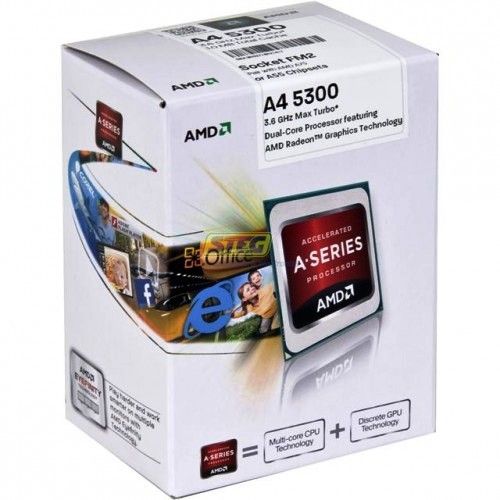 PROCESSADOR AMD APU A4 5300K DUAL CORE 3.6 GHZ / 1MB / FM2 /