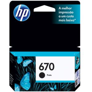 CARTUCHO DE TINTA CZ113AB HP 670 PRETO